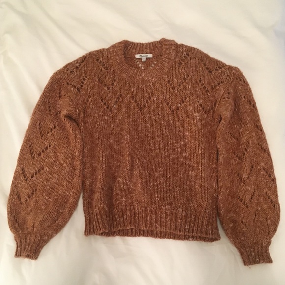 Madewell Pointelle Bubble Sleeve Sweater - Picture 3 of 5
